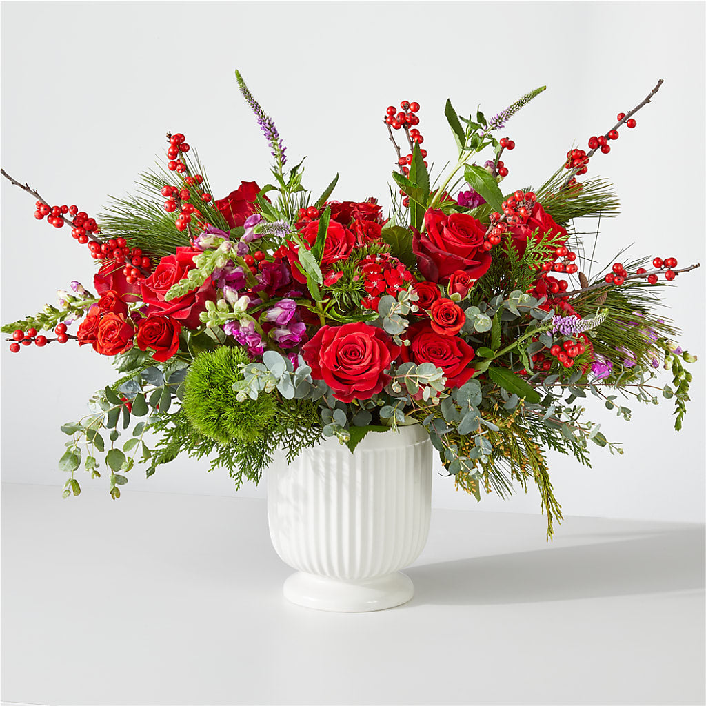 Big Red Bow Bouquet – South-east Flowers, Los Angeles CA