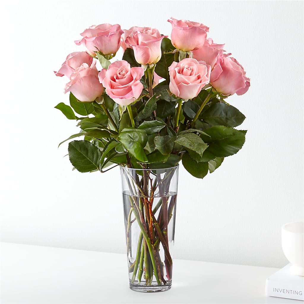 Long Stem Pink Rose Bouquet – South-east Flowers, Los Angeles CA