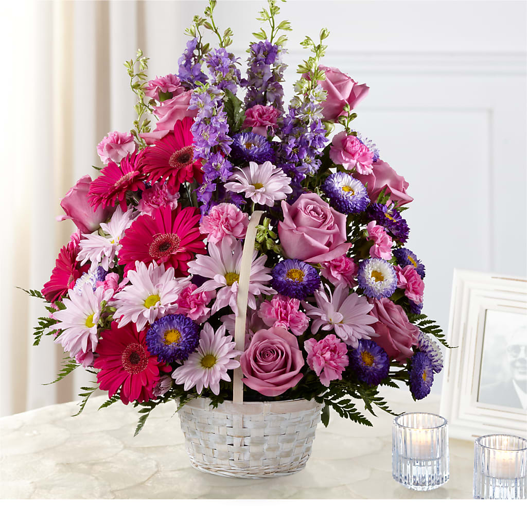 Pastel Peace Basket – South-east Flowers, Los Angeles CA