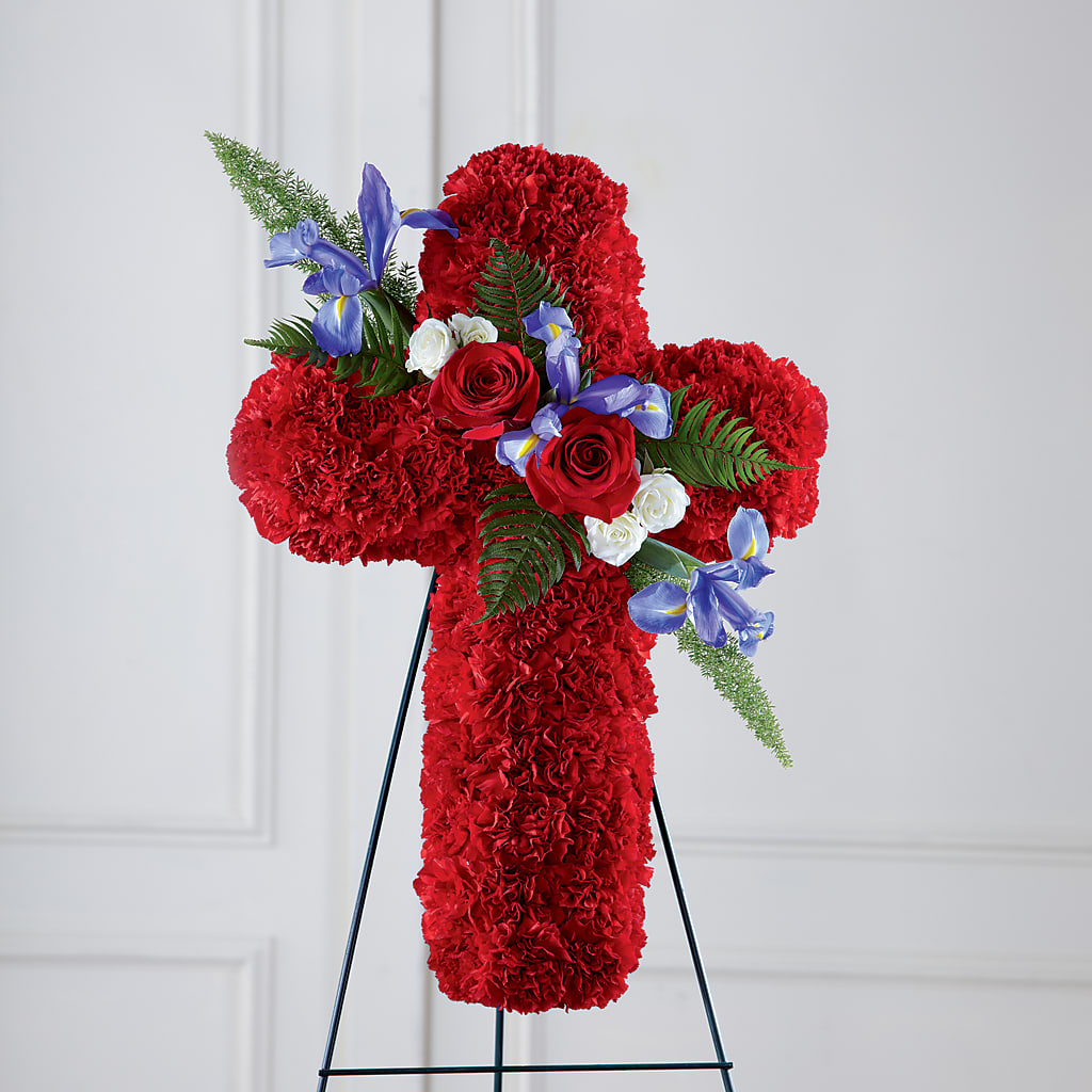 Faithful Hero Floral Cross – South-east Flowers, Los Angeles CA