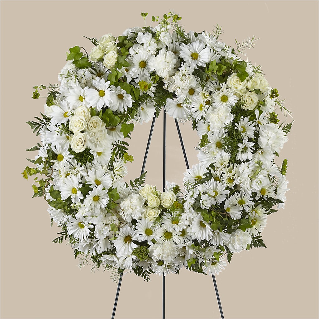 Faithful Wishes Wreath – South-east Flowers, Los Angeles CA