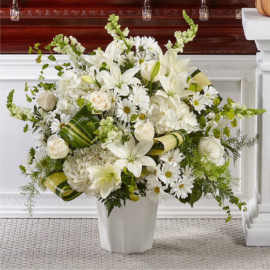 Thoughts of Tranquility Floor Basket – South-east Flowers, Los Angeles CA