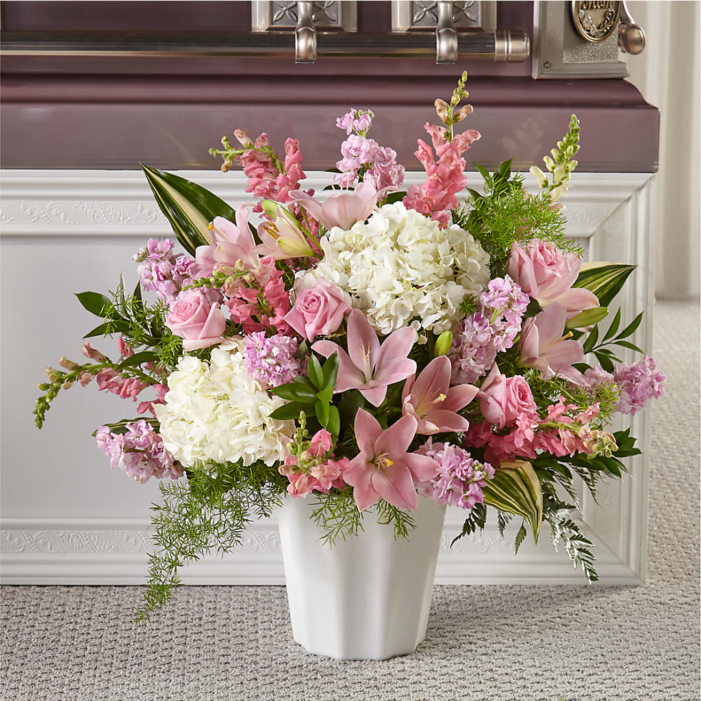 Simply Serene Floor Basket – South-east Flowers, Los Angeles CA