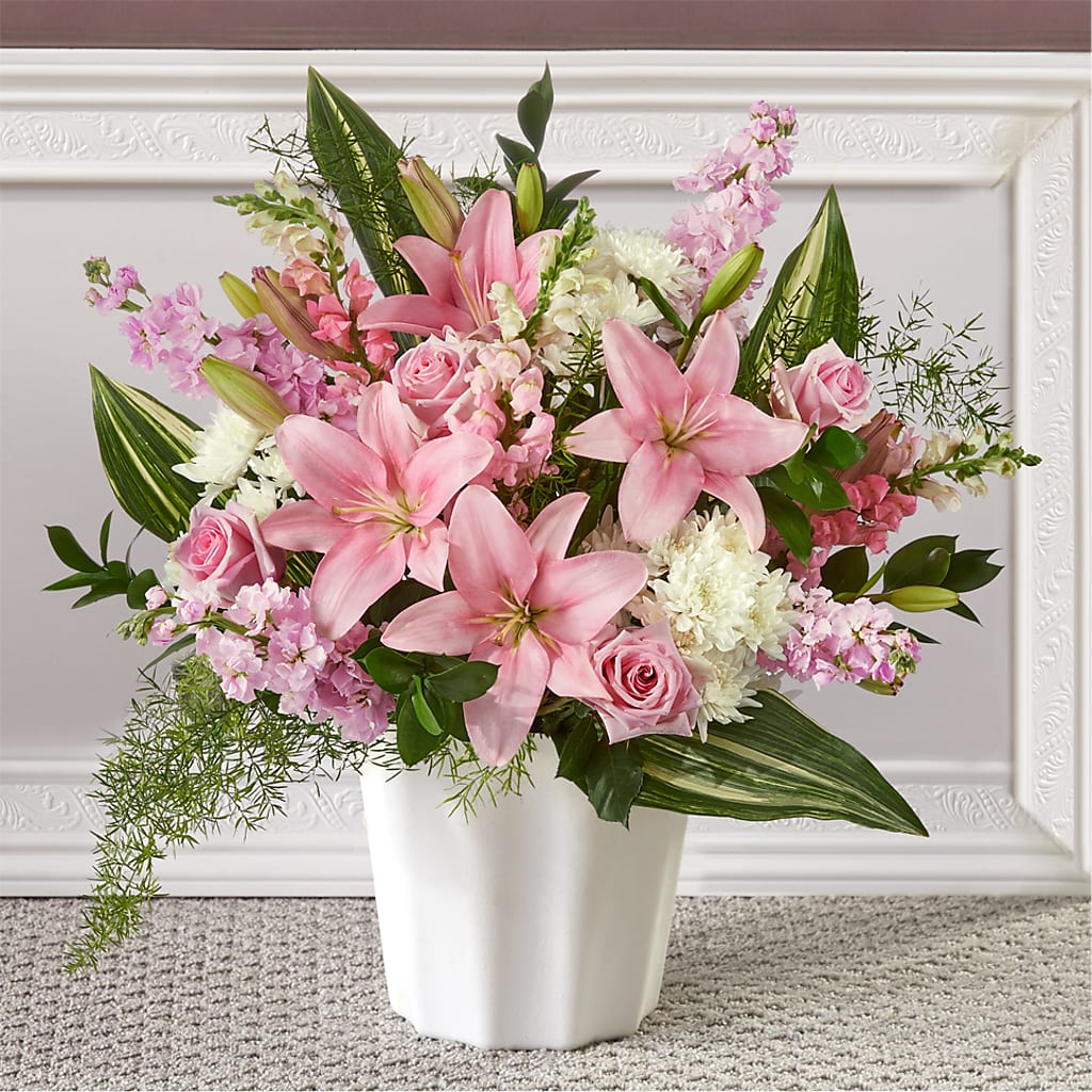 Simply Serene Floor Basket – South-east Flowers, Los Angeles CA