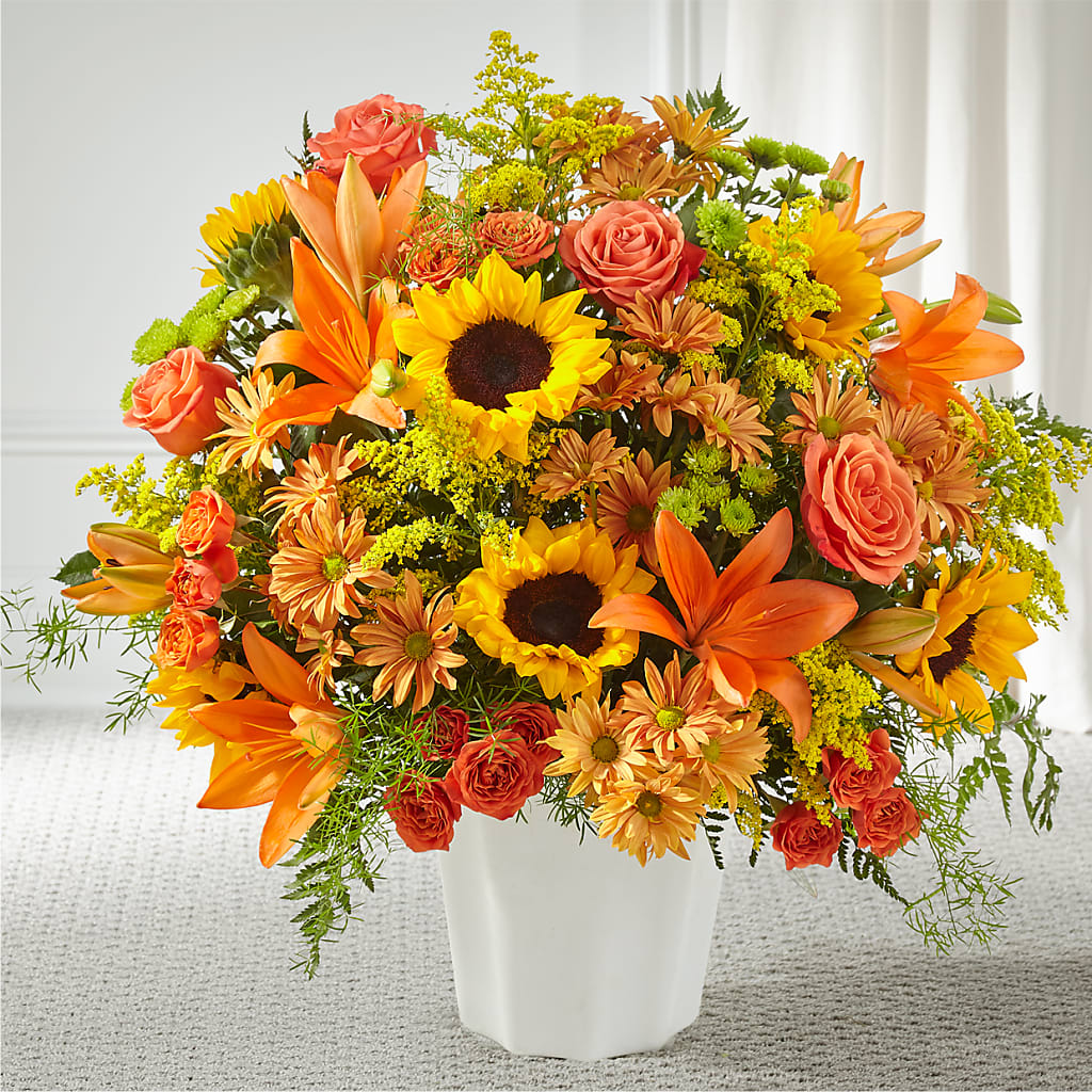 Harvest Thoughts Floor Basket – South-east Flowers, Los Angeles CA