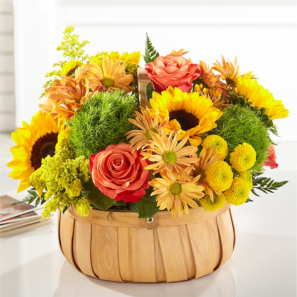 Harvest Sunflower Basket – South-east Flowers, Los Angeles CA