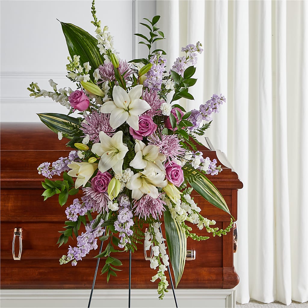 Grateful Hearts Standing Spray – South-east Flowers, Los Angeles CA