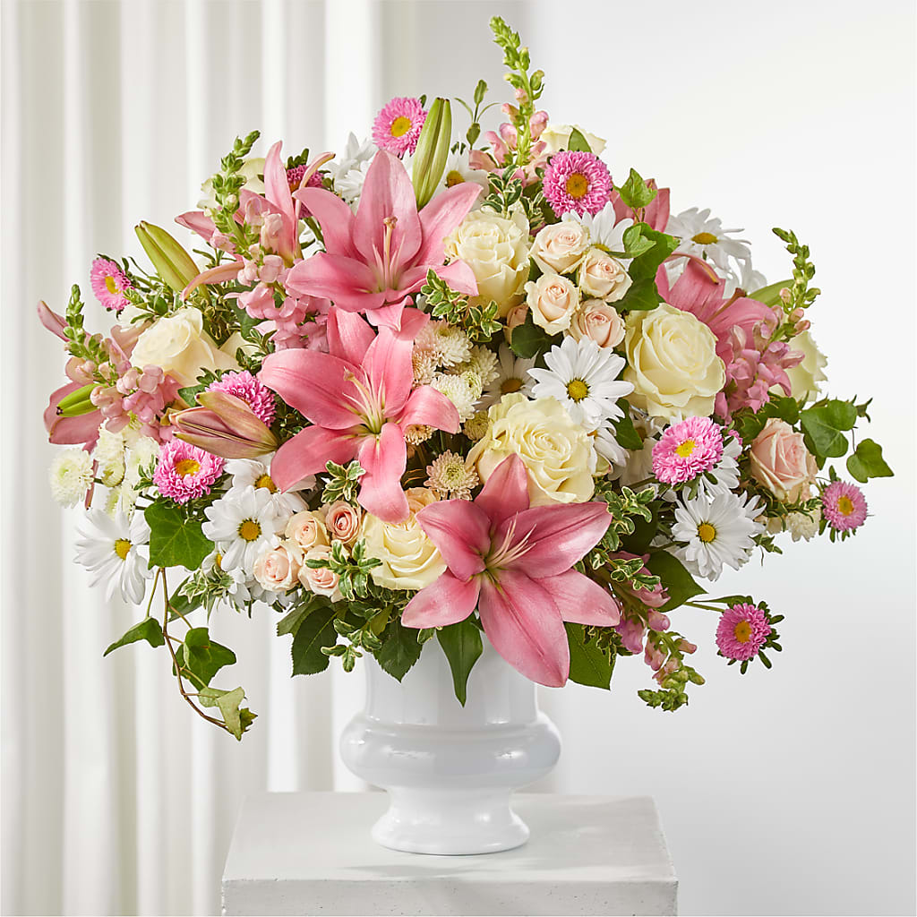 Empathetic Blooms Urn Arrangement – South-east Flowers, Los Angeles CA