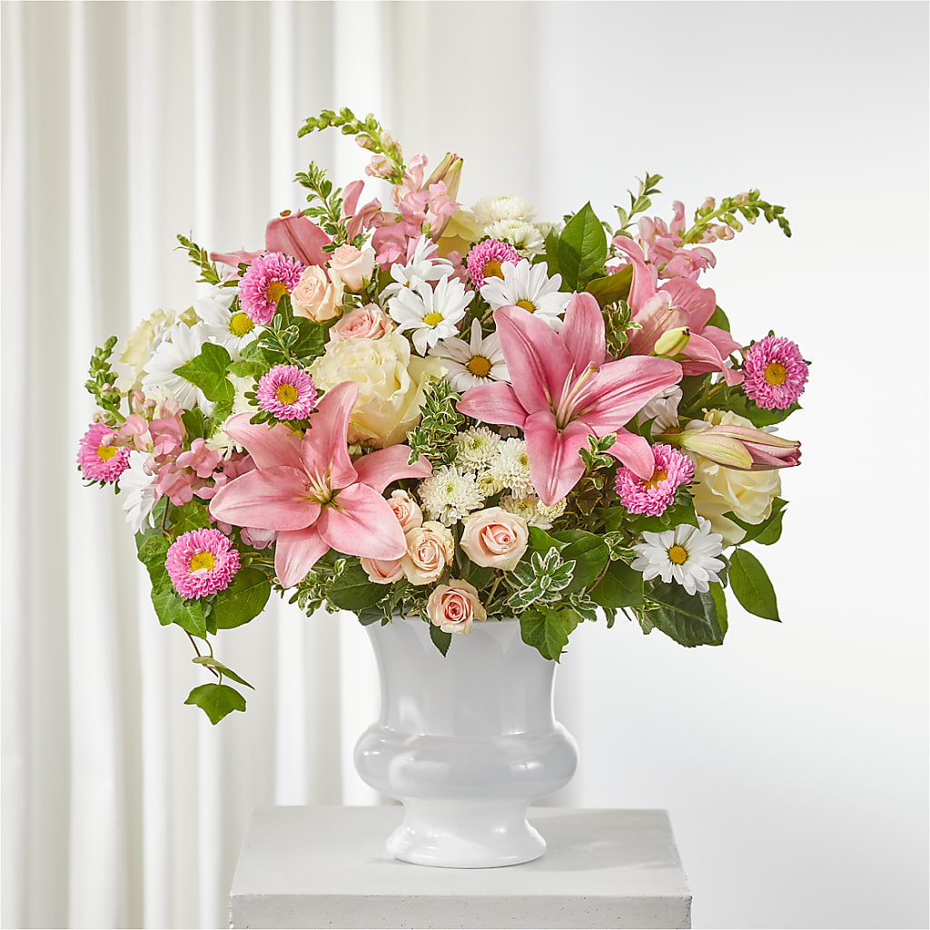 Empathetic Blooms Urn Arrangement – South-east Flowers, Los Angeles CA