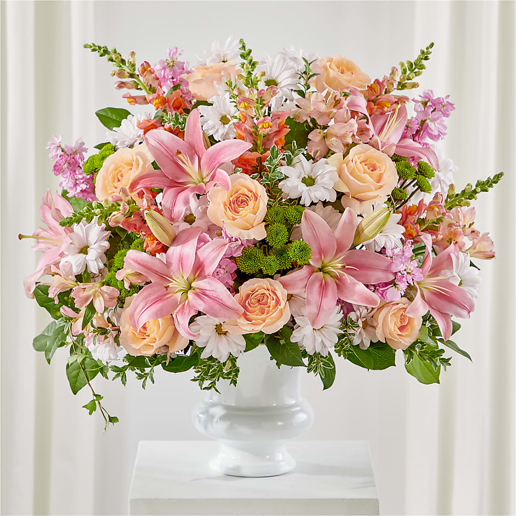 Heartfelt Gesture Urn Arrangement – South-east Flowers, Los Angeles CA