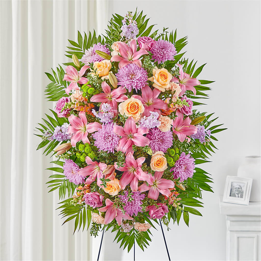Love & Light Standing Spray – South-east Flowers, Los Angeles CA