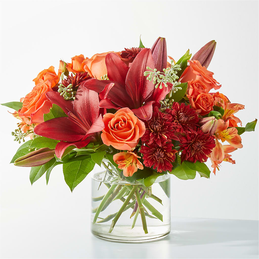 Crimson Leaves Bouquet – South-east Flowers, Los Angeles CA