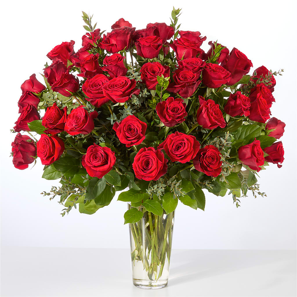 Forever Yours Fifty Stem Red Rose Bouquet – South-east Flowers, Los Angeles CA
