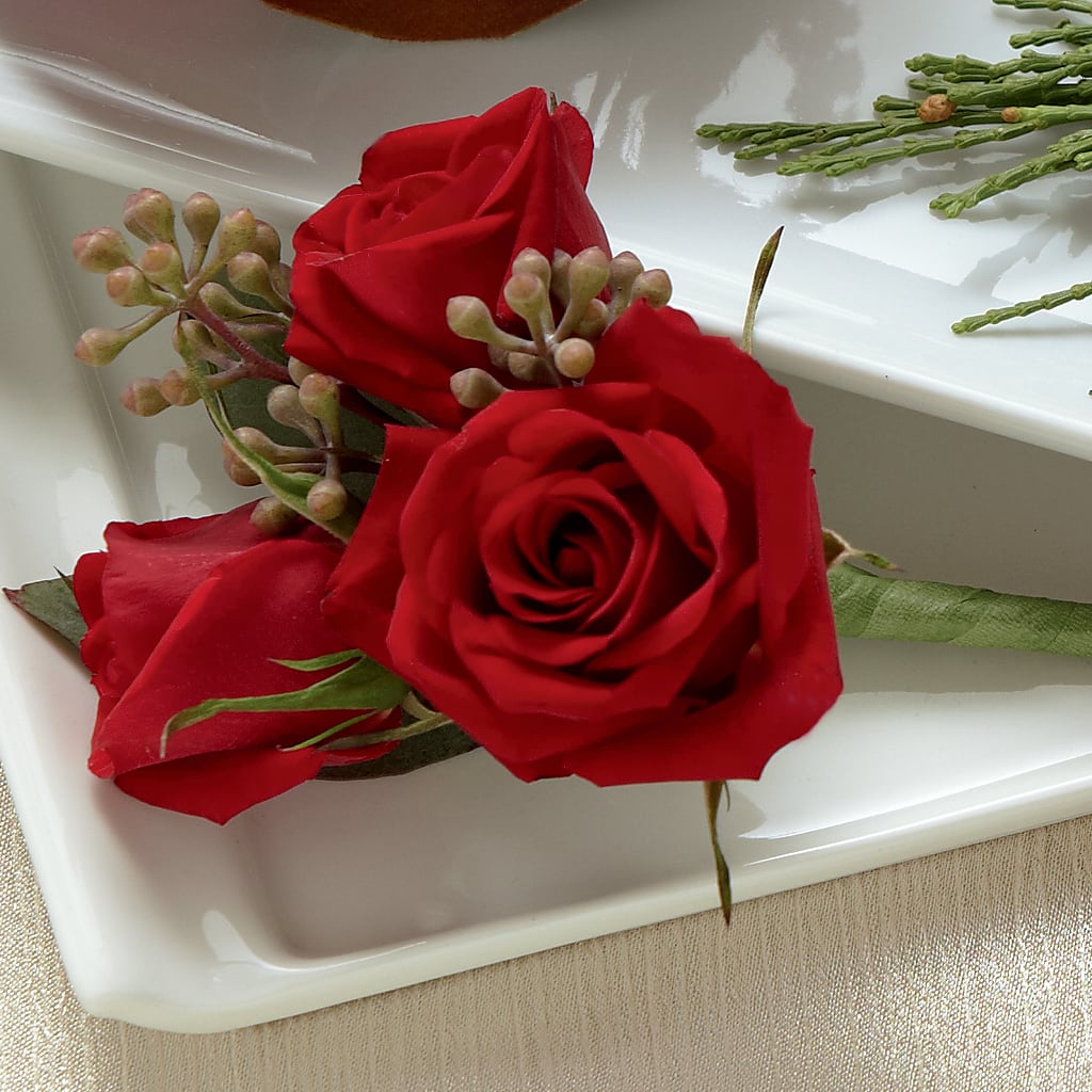Red Spray Rose Boutonniere – South-east Flowers, Los Angeles CA