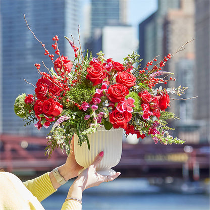 Big Red Bow Bouquet –  South-east Flowers, Los Angeles CA