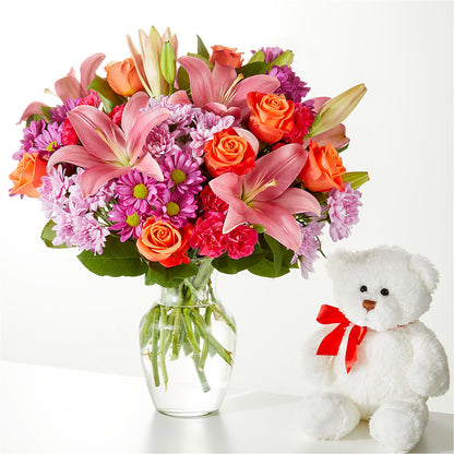 One and Only Bouquet and Bear Bundle –  South-east Flowers, Los Angeles CA