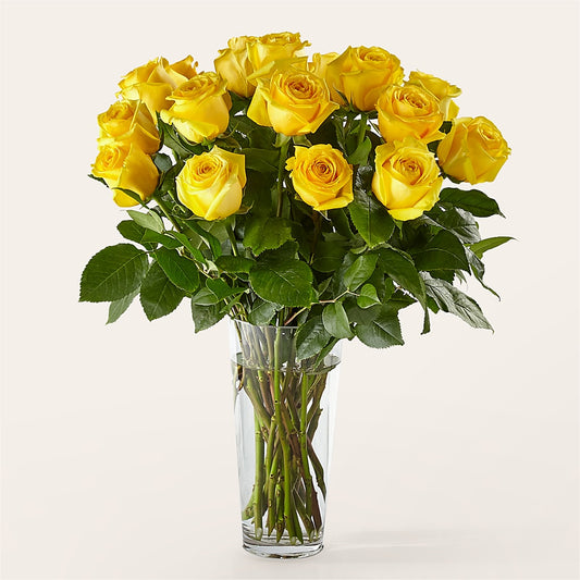 Long Stem Yellow Rose Bouquet –  South-east Flowers, Los Angeles CA