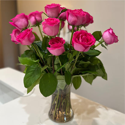 Long Stem Pink Rose Bouquet –  South-east Flowers, Los Angeles CA