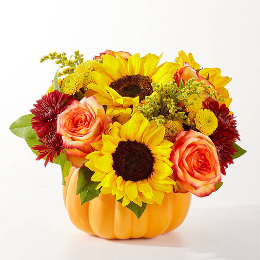 Golden Gourd Pumpkin Bouquet –  South-east Flowers, Los Angeles CA