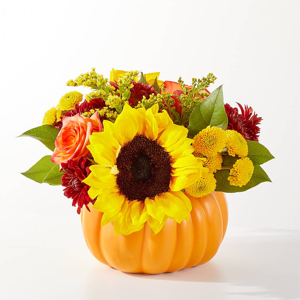Golden Gourd Pumpkin Bouquet –  South-east Flowers, Los Angeles CA