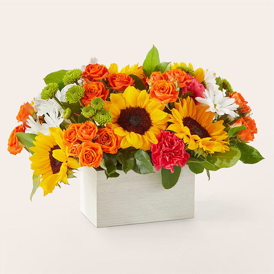 Sun-drenched Blooms Box Bouquet –  South-east Flowers, Los Angeles CA