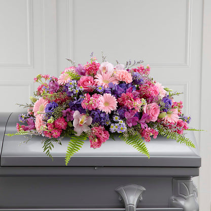 Glorious Garden Casket Spray –  South-east Flowers, Los Angeles CA
