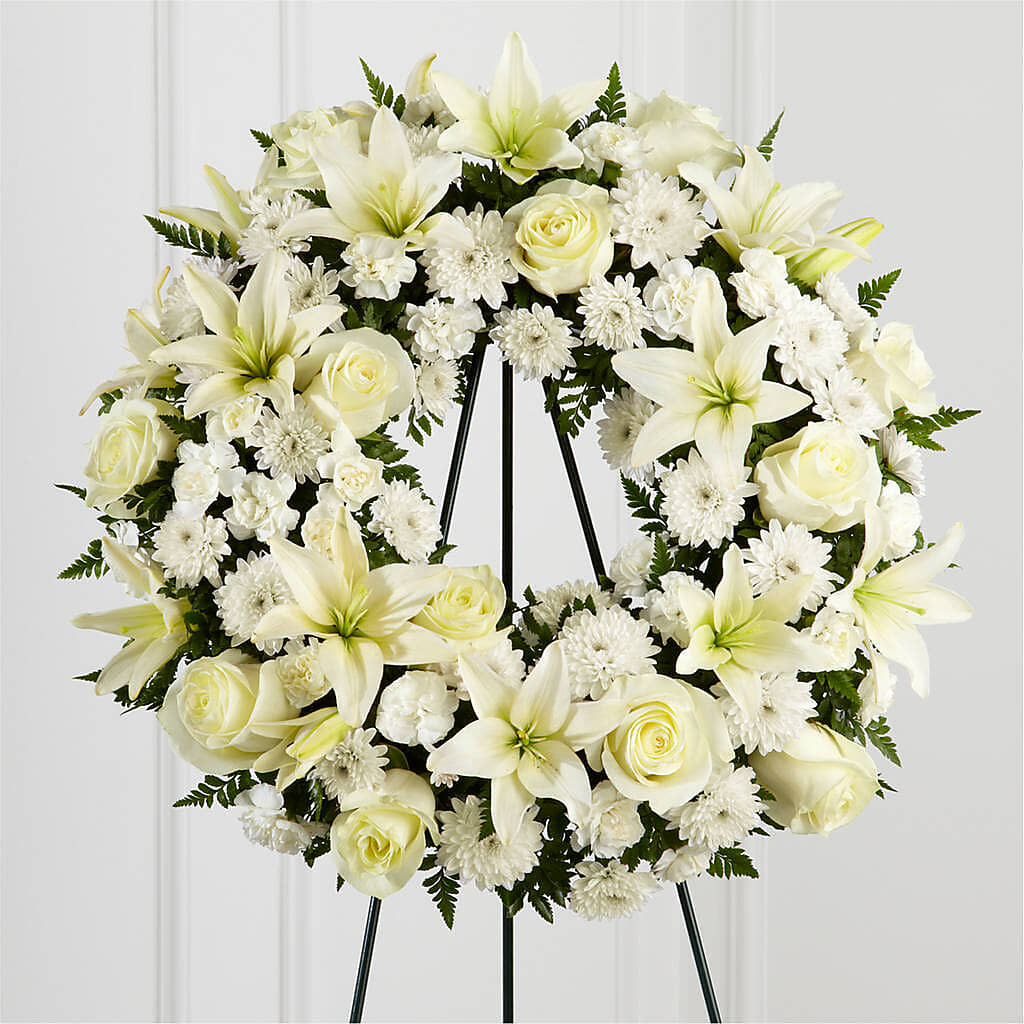 Treasured Tribute Wreath –  South-east Flowers, Los Angeles CA