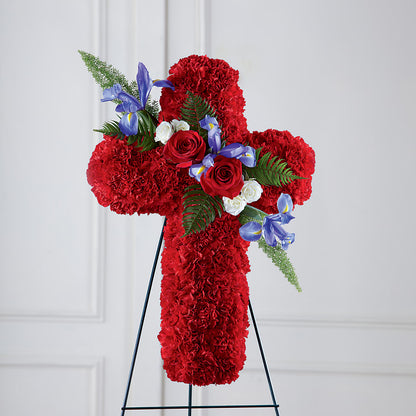 Faithful Hero Floral Cross –  South-east Flowers, Los Angeles CA