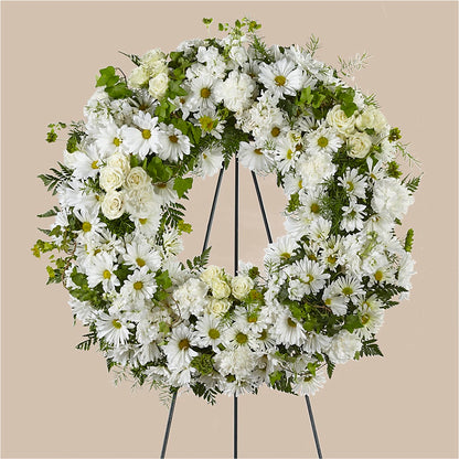 Faithful Wishes Wreath –  South-east Flowers, Los Angeles CA