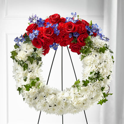 Patriotic Passion Wreath –  South-east Flowers, Los Angeles CA