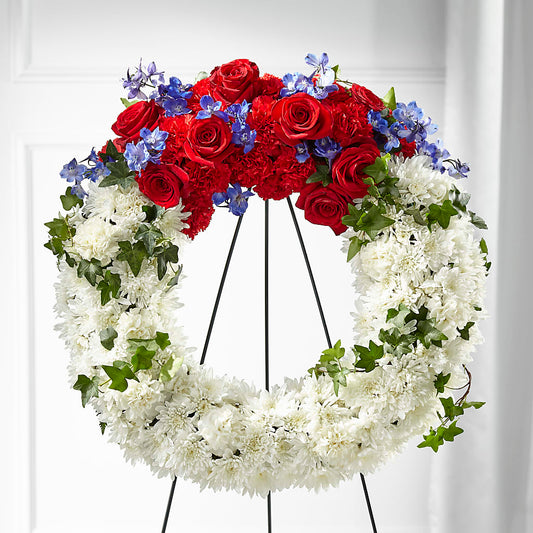 Patriotic Passion Wreath –  South-east Flowers, Los Angeles CA