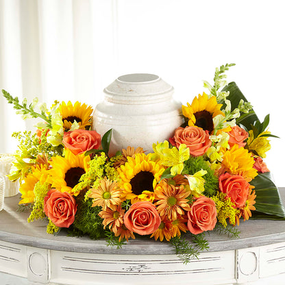 Faithful Sunflower Cremation Adornment –  South-east Flowers, Los Angeles CA