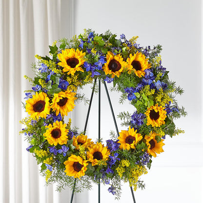 Bright Rays Wreath –  South-east Flowers, Los Angeles CA
