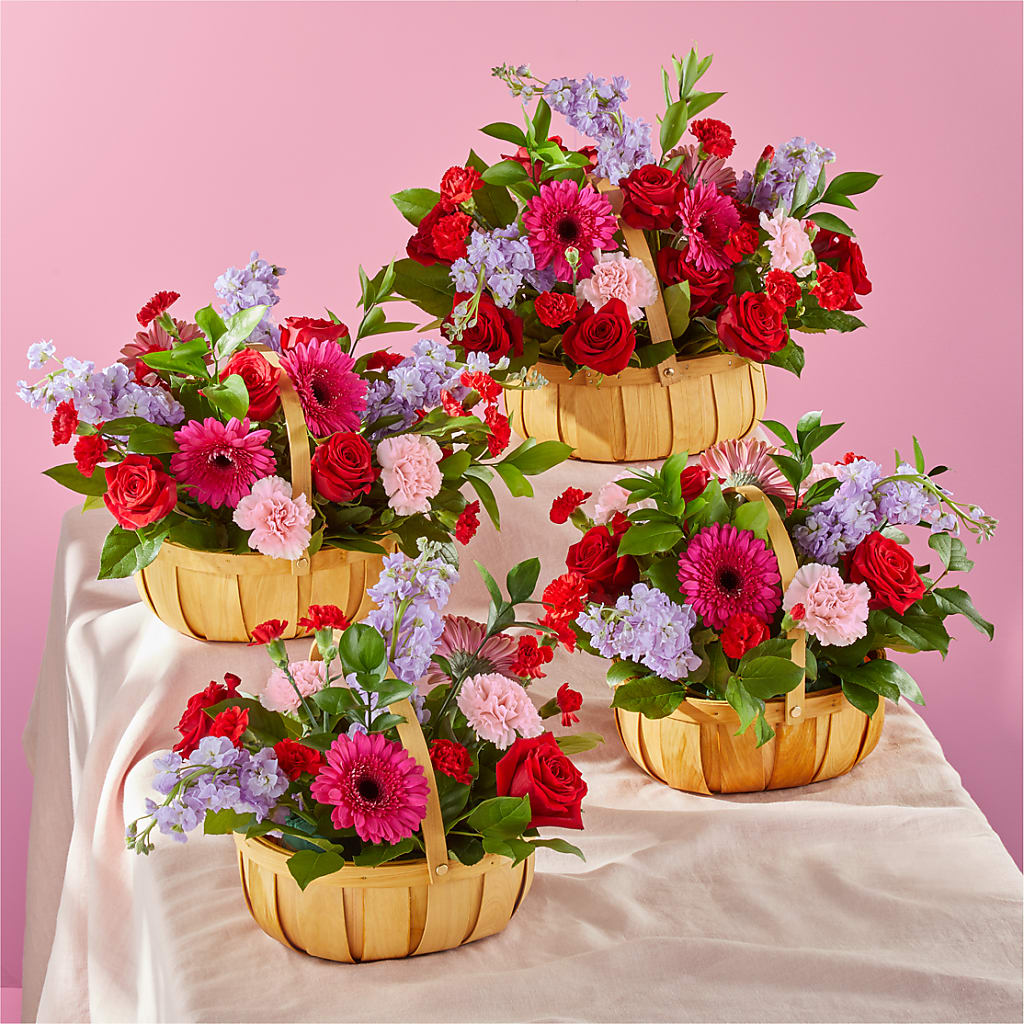 Pink Picnic Basket –  South-east Flowers, Los Angeles CA