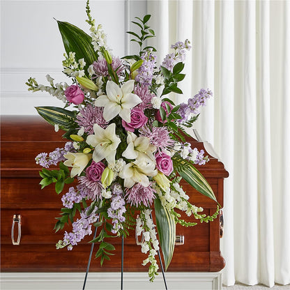 Grateful Hearts Standing Spray –  South-east Flowers, Los Angeles CA