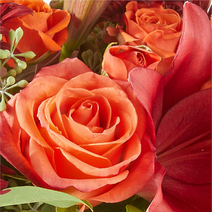 Crimson Leaves Bouquet –  South-east Flowers, Los Angeles CA