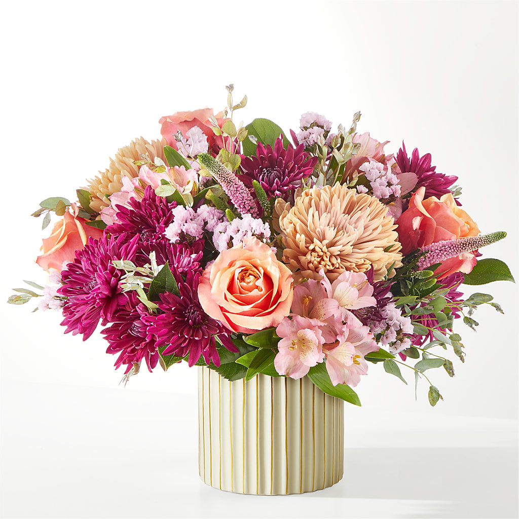Berry Cobbler Bouquet with Ivory Vase –  South-east Flowers, Los Angeles CA