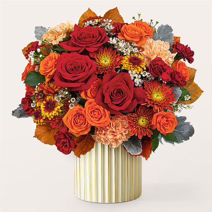 Merlot Bouquet with Ivory Vase –  South-east Flowers, Los Angeles CA
