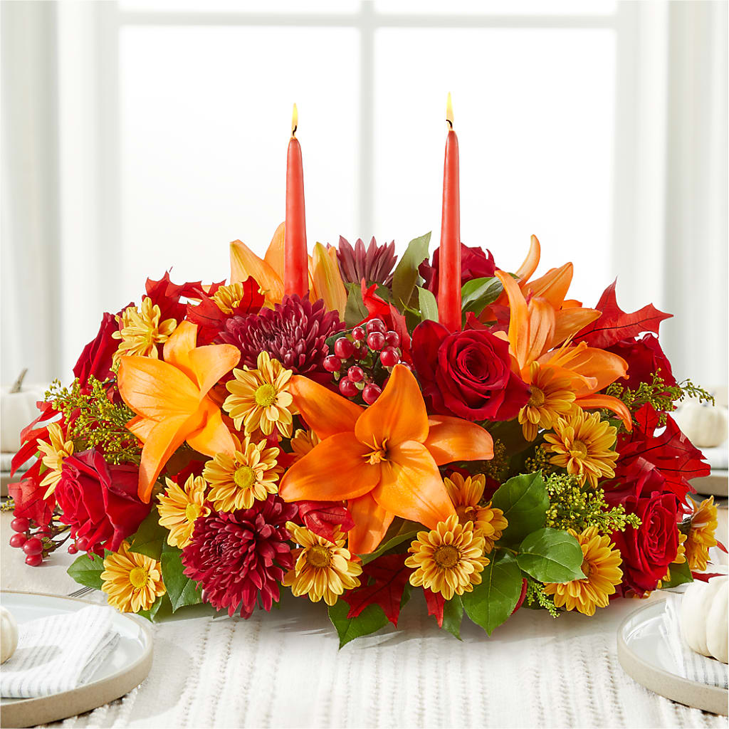 Autumn's Embrace Centerpiece –  South-east Flowers, Los Angeles CA