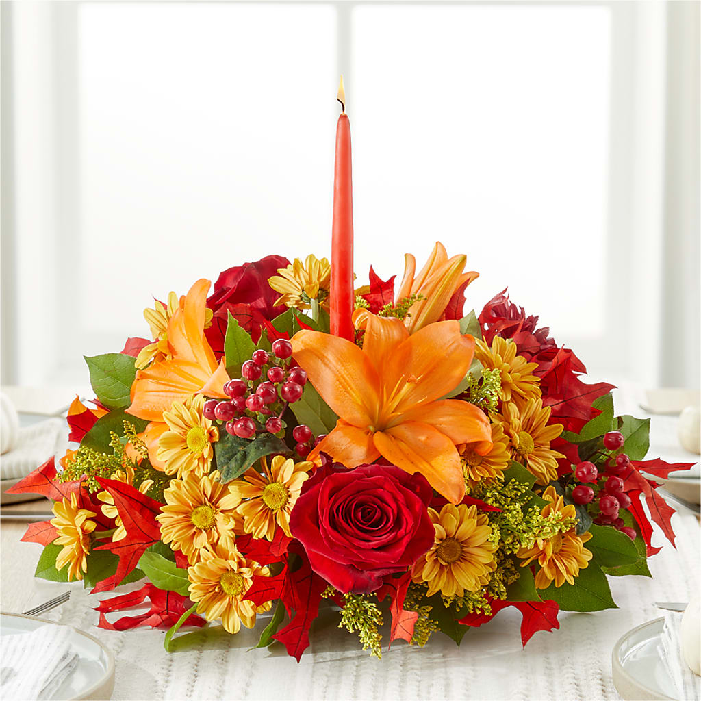 Autumn's Embrace Centerpiece –  South-east Flowers, Los Angeles CA