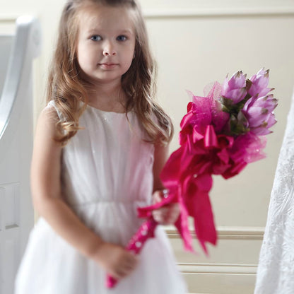 Sparkle Pink Flower Girl Bouquet –  South-east Flowers, Los Angeles CA